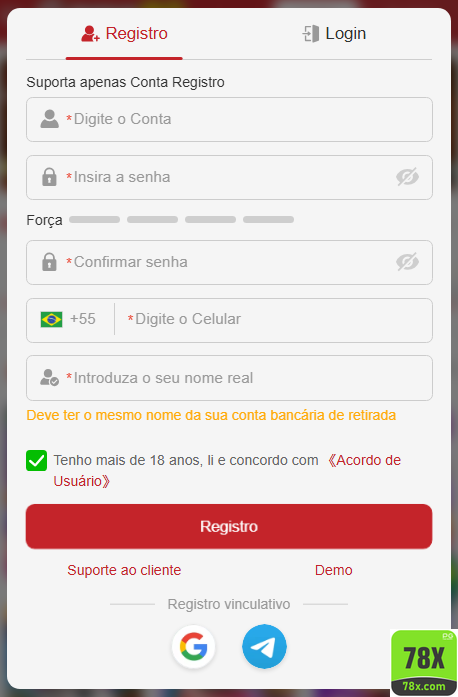 Experiência de Jogos 78x.com